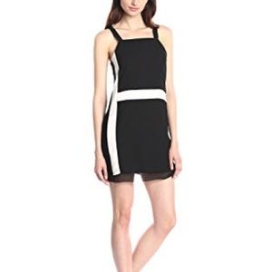 Parker black and white shift dress